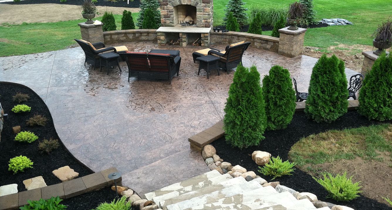 Stamped Concrete Contractors Rochester Ny Patio Sidewalk Pool Deck